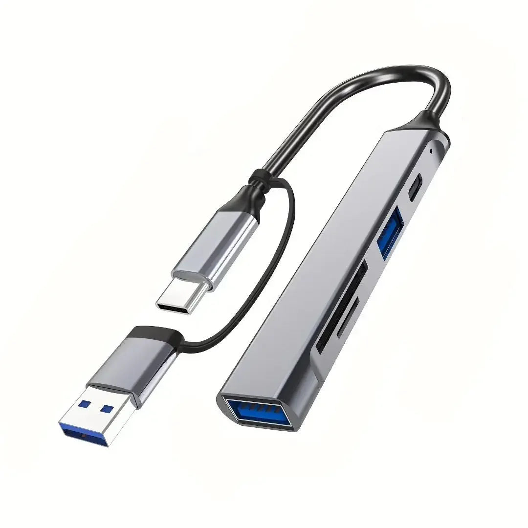 5-in-1 USB-C Card Reader & Data Hub