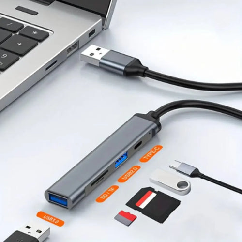 5-in-1 USB-C Card Reader & Data Hub